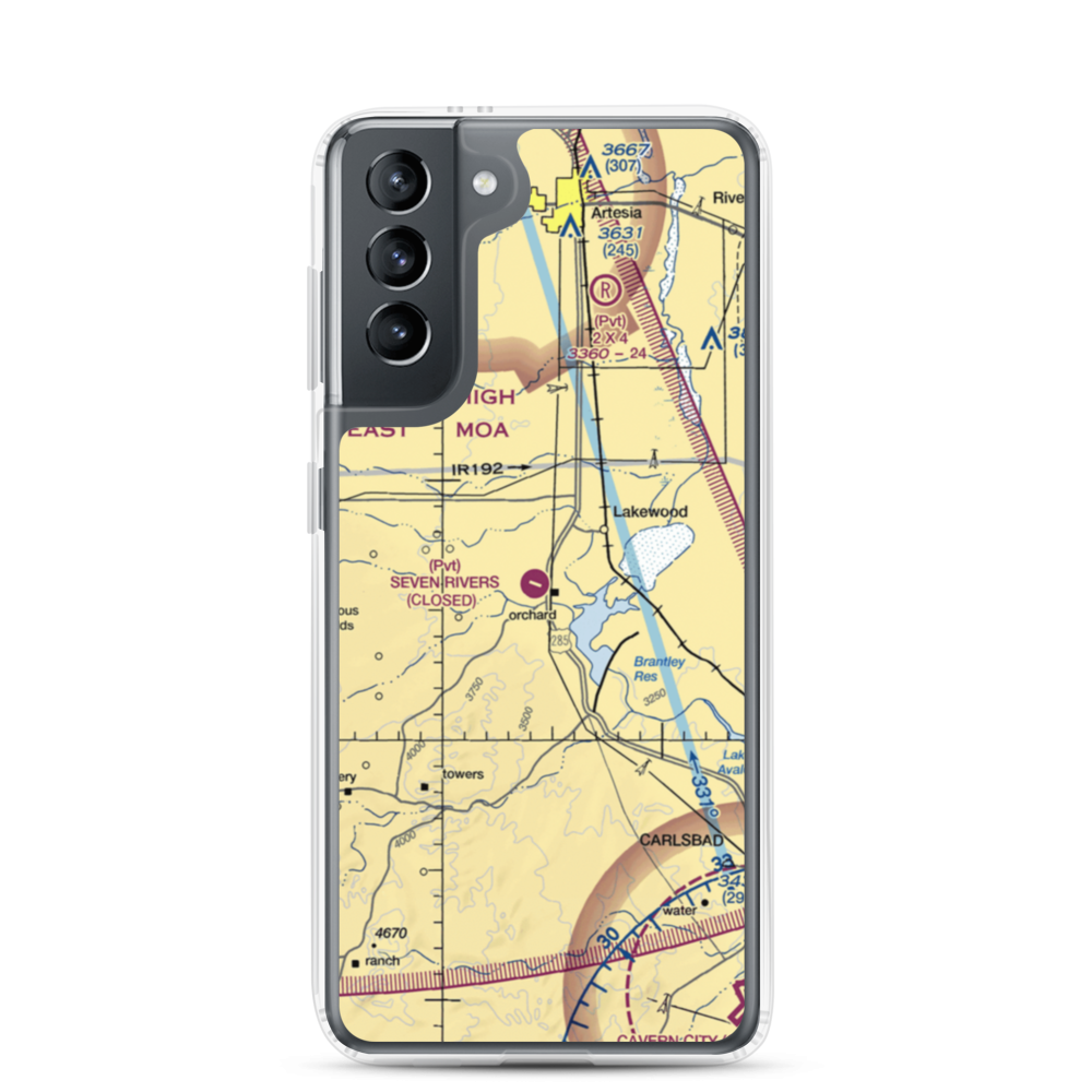 Seven Rivers Airport (62NM) VFR Sectional Samsung Case Samsung Galaxy S21 model shown