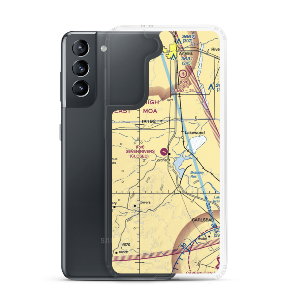 Seven Rivers Airport (62NM) VFR Sectional Samsung Case Samsung Galaxy S21 model shown