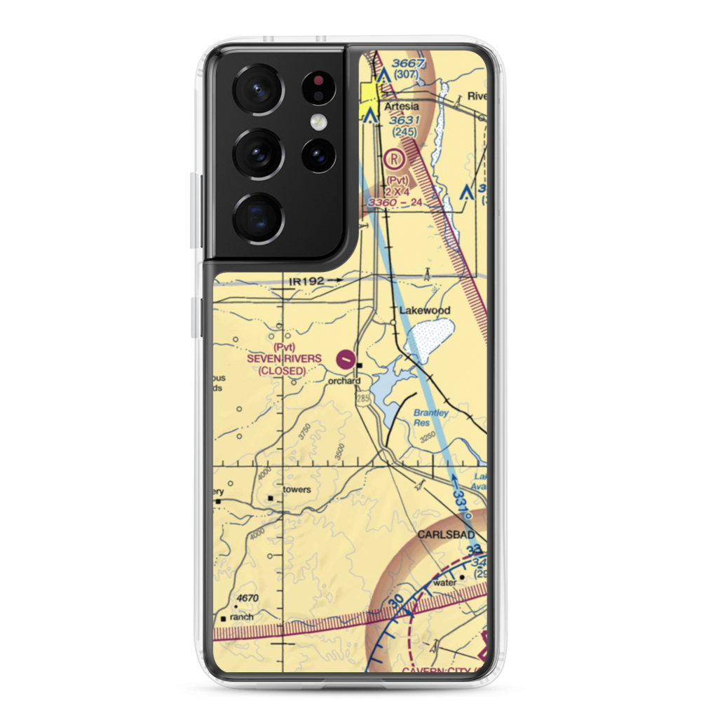 Seven Rivers Airport (62NM) VFR Sectional Samsung Case Samsung Galaxy S21 Ultra model shown
