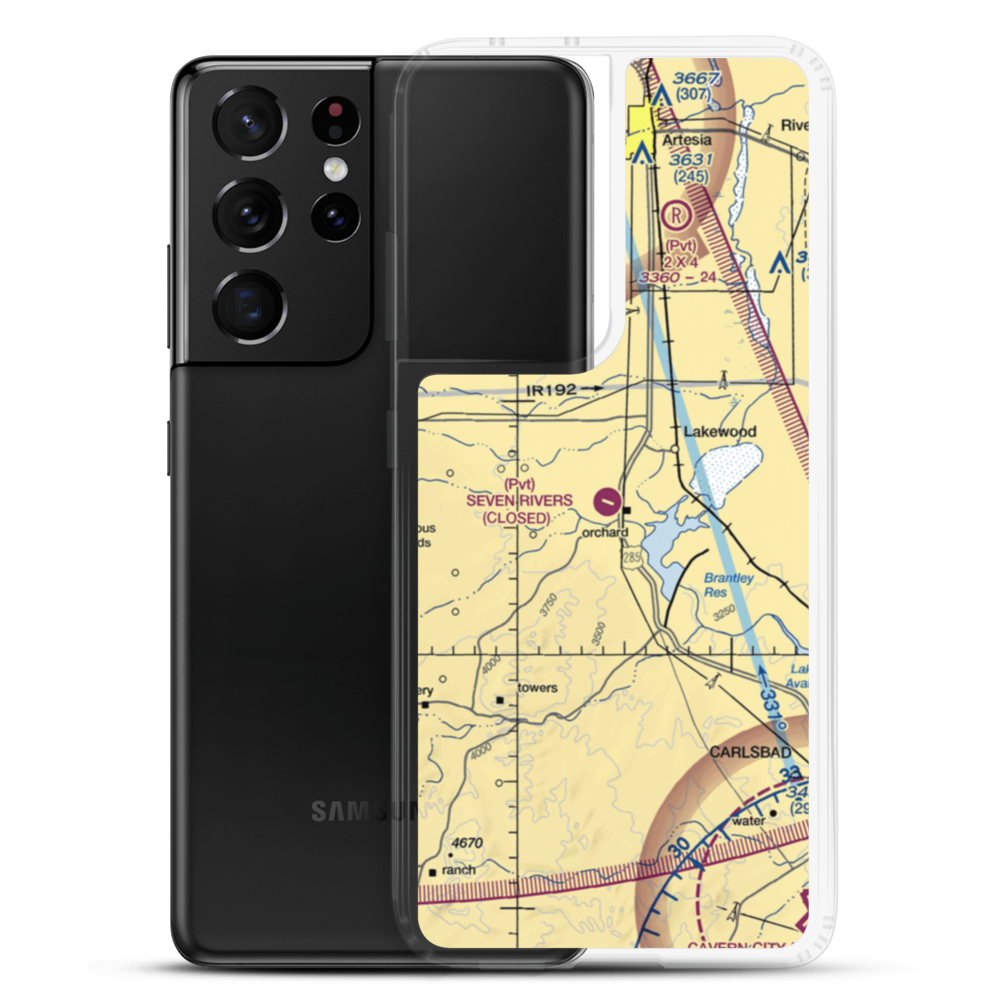 Seven Rivers Airport (62NM) VFR Sectional Samsung Case Samsung Galaxy S21 Ultra model shown