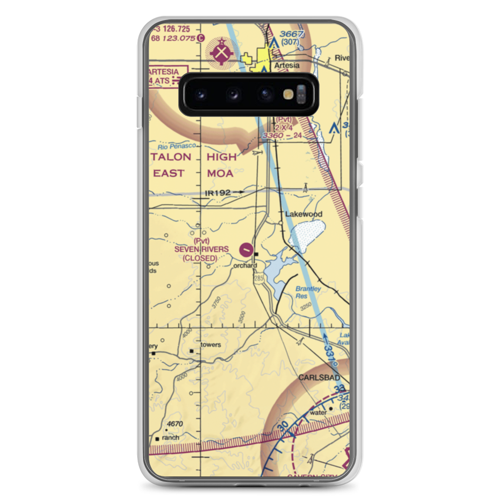Seven Rivers Airport (62NM) VFR Sectional Samsung Case Samsung Galaxy S10+ model shown