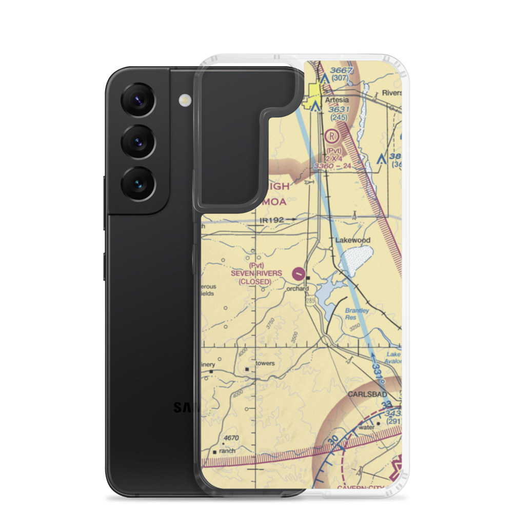 Seven Rivers Airport (62NM) VFR Sectional Samsung Case Samsung Galaxy S22 model shown