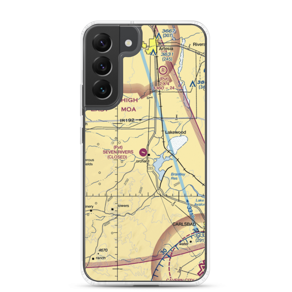 Seven Rivers Airport (62NM) VFR Sectional Samsung Case Samsung Galaxy S22 Plus model shown