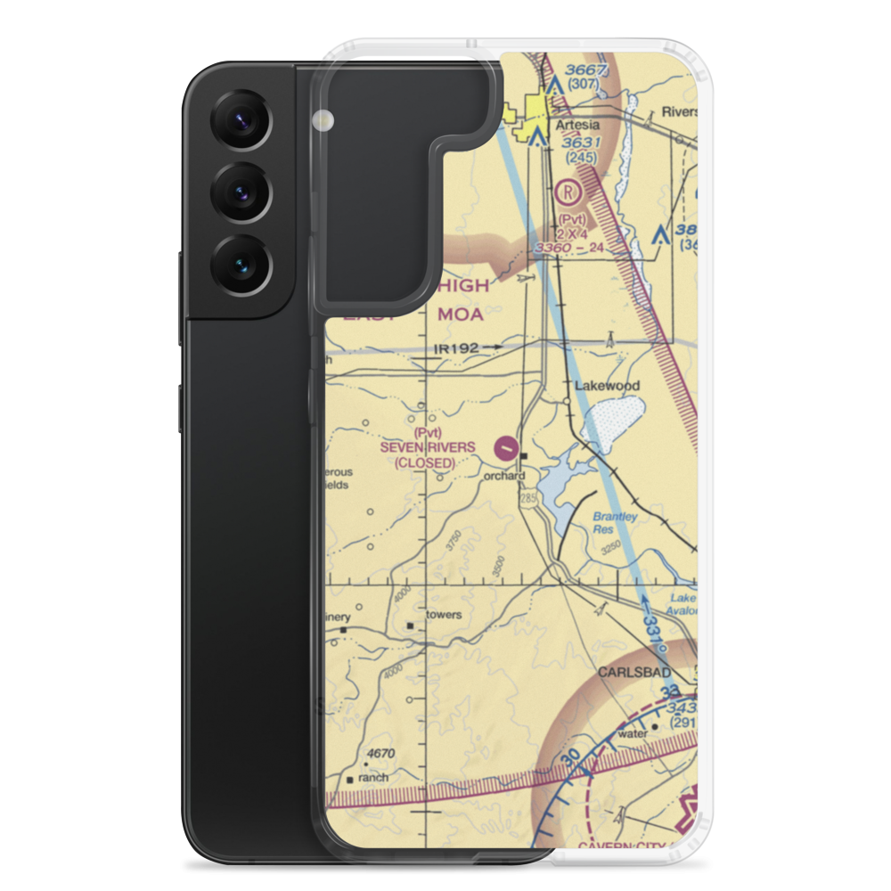 Seven Rivers Airport (62NM) VFR Sectional Samsung Case Samsung Galaxy S22 Plus model shown