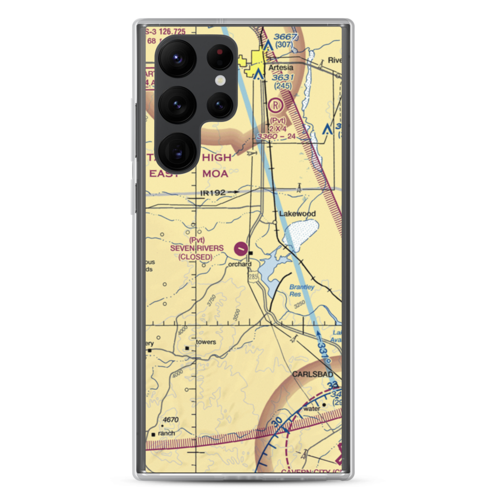 Seven Rivers Airport (62NM) VFR Sectional Samsung Case Samsung Galaxy S22 Ultra model shown