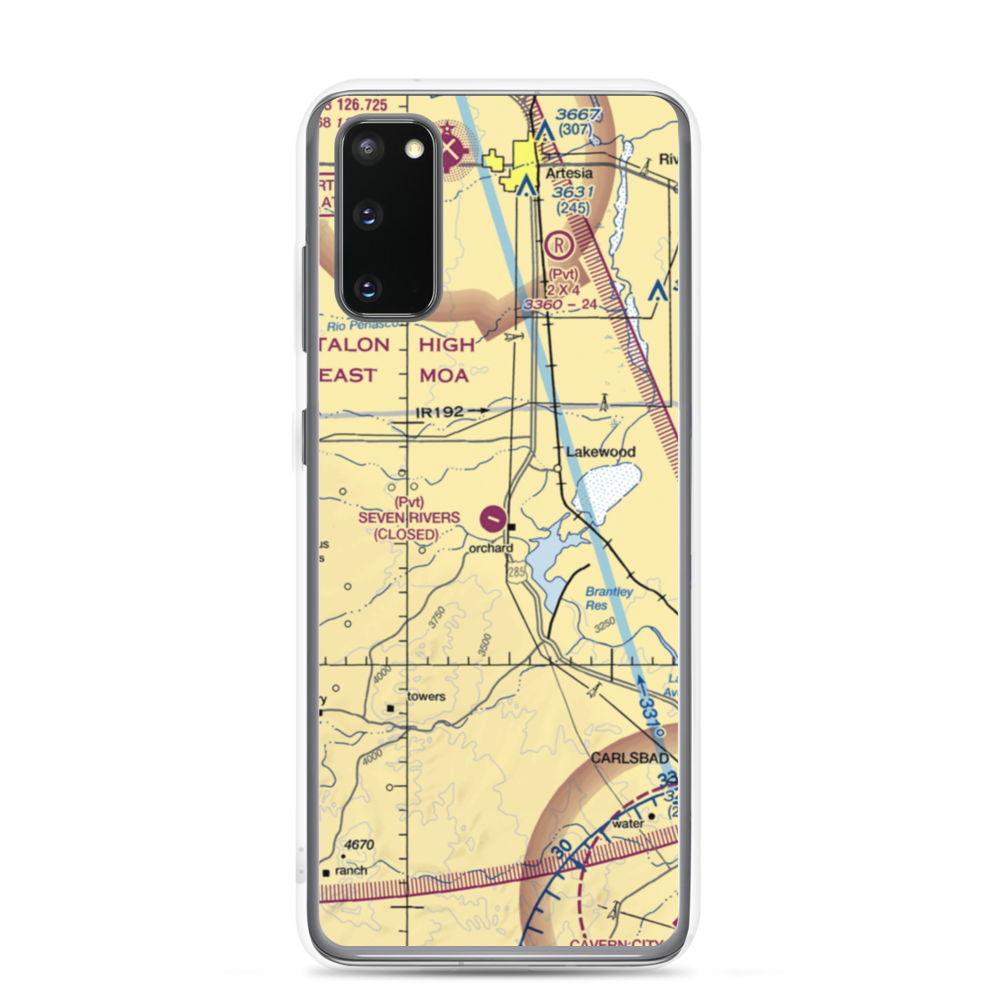Seven Rivers Airport (62NM) VFR Sectional Samsung Case Samsung Galaxy S20 model shown