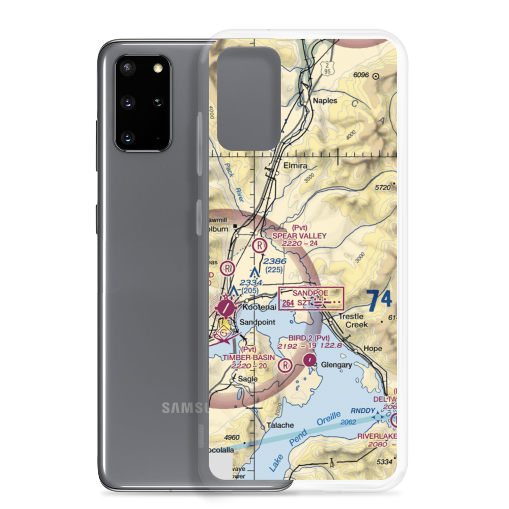 Seven Shamrock Airport (26ID) VFR Sectional Samsung Case Samsung Galaxy S20 Plus model shown