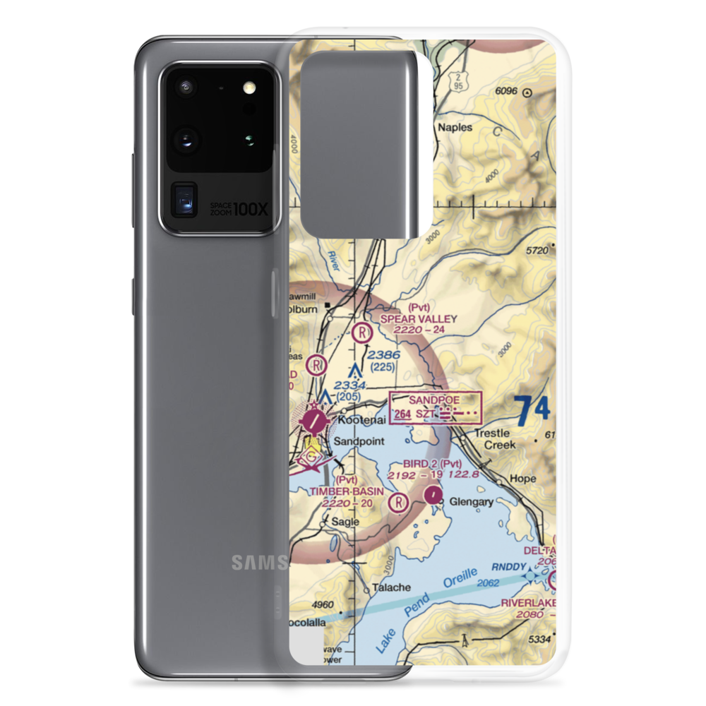 Seven Shamrock Airport (26ID) VFR Sectional Samsung Case Samsung Galaxy S20 Ultra model shown