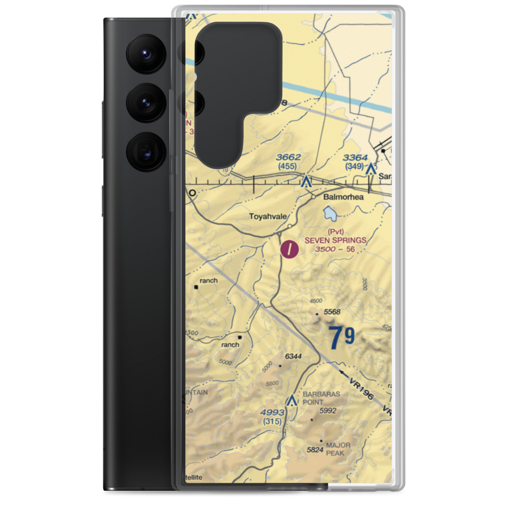 Seven Springs Airport (16TA) VFR Sectional Samsung Case Samsung Galaxy S22 Ultra model shown