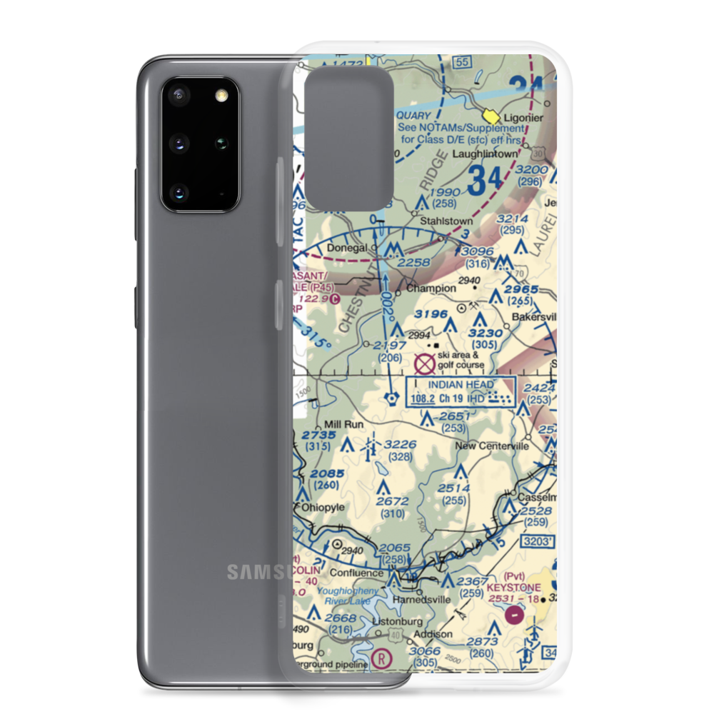 Seven Springs Airport (7SP) VFR Sectional Samsung Case Samsung Galaxy S20 Plus model shown