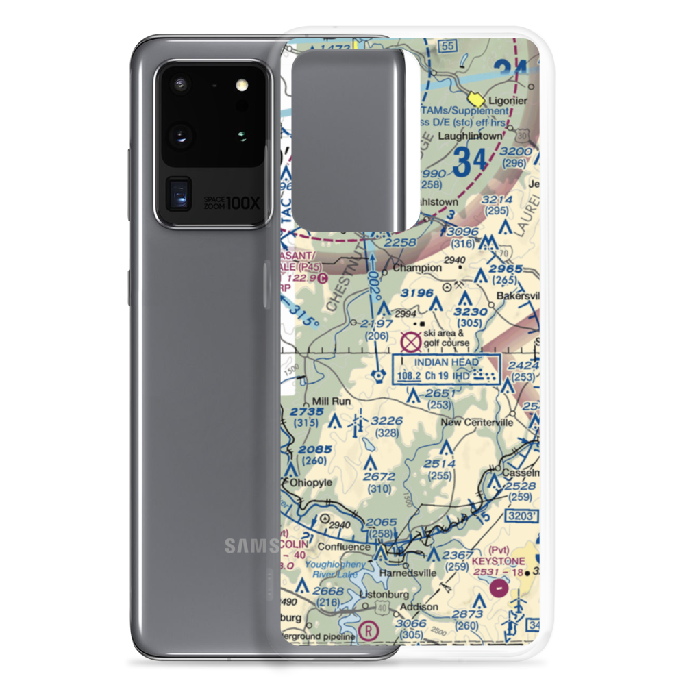 Seven Springs Airport (7SP) VFR Sectional Samsung Case Samsung Galaxy S20 Ultra model shown