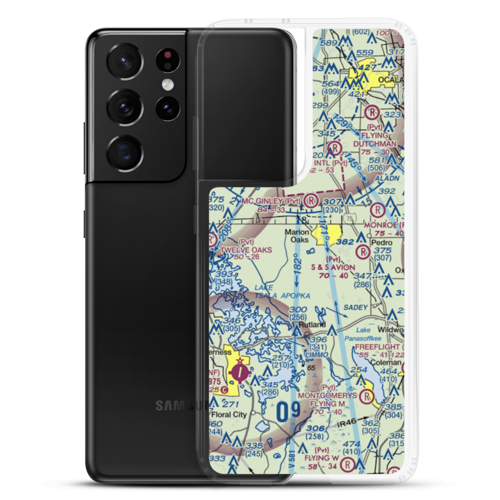 Seven Springs Ranch Airport (FL76) VFR Sectional Samsung Case Samsung Galaxy S21 Ultra model shown