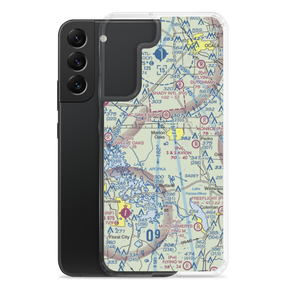 Seven Springs Ranch Airport (FL76) VFR Sectional Samsung Case Samsung Galaxy S22 Plus model shown