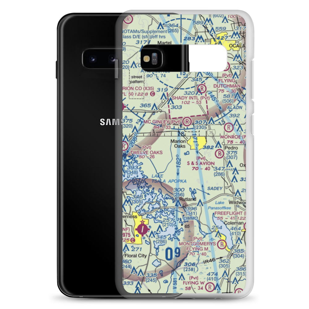Seven Springs Ranch Airport (FL76) VFR Sectional Samsung Case Samsung Galaxy S10+ model shown