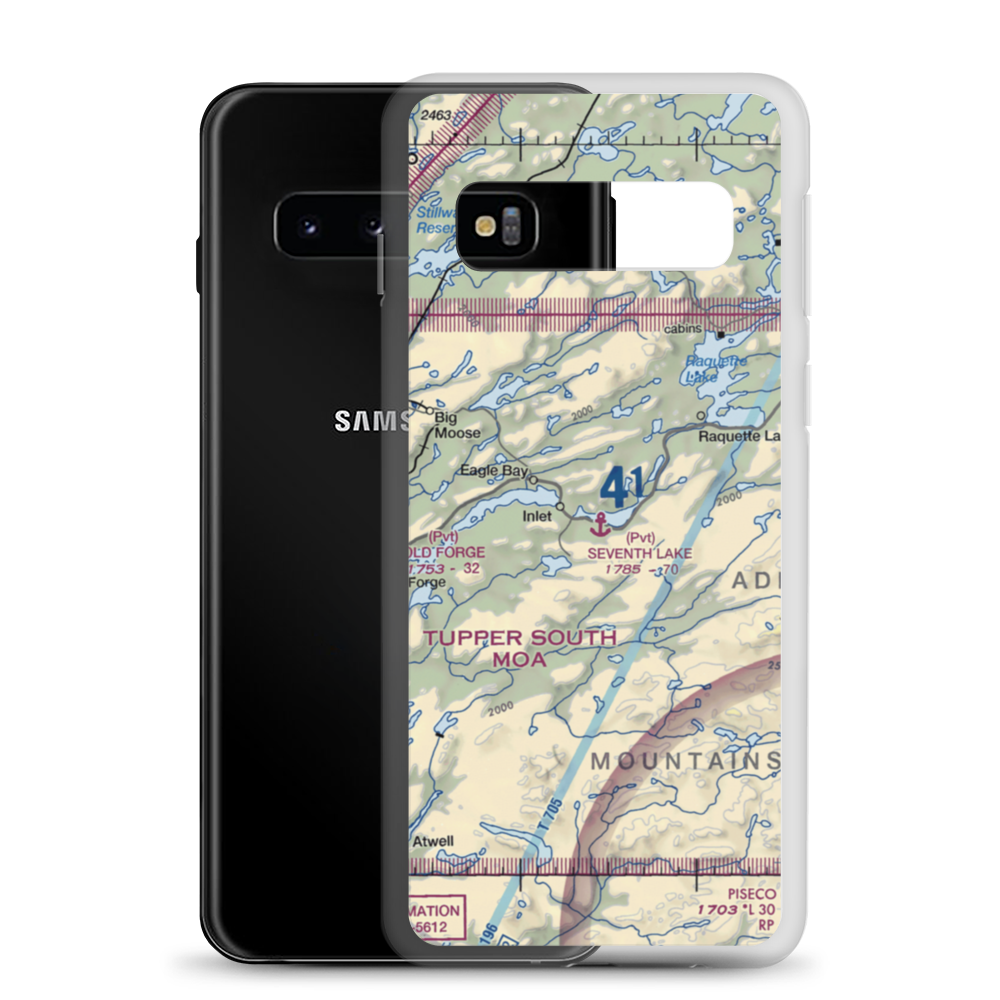 Seventh Lake Seaplane Base (NK15) VFR Sectional Samsung Case Samsung Galaxy S10 model shown