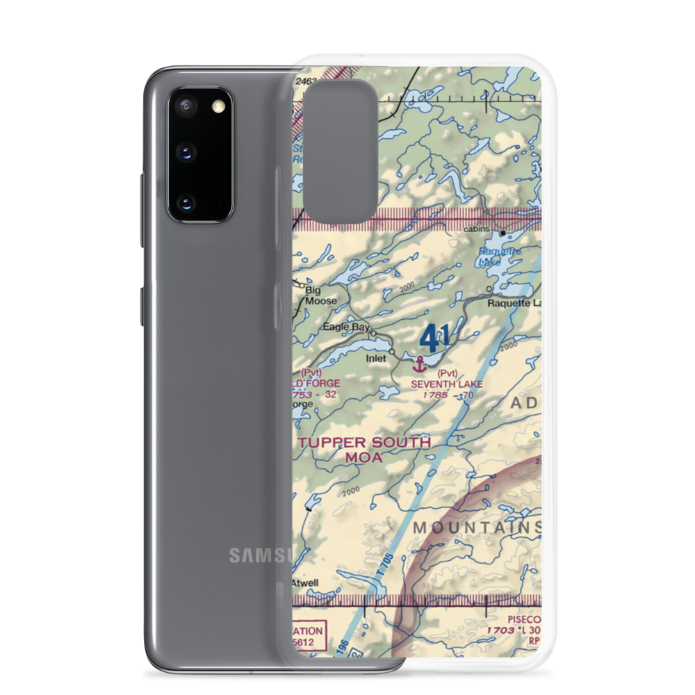 Seventh Lake Seaplane Base (NK15) VFR Sectional Samsung Case Samsung Galaxy S20 model shown