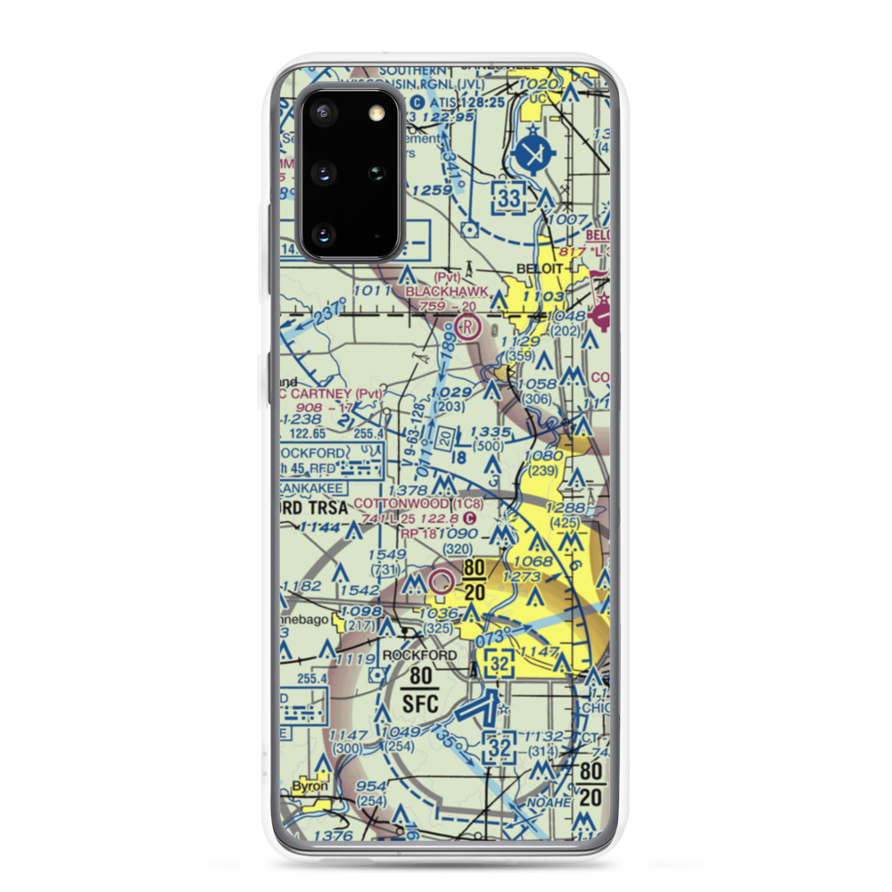 Severson Airport (LL79) VFR Sectional Samsung Case Samsung Galaxy S20 Plus model shown