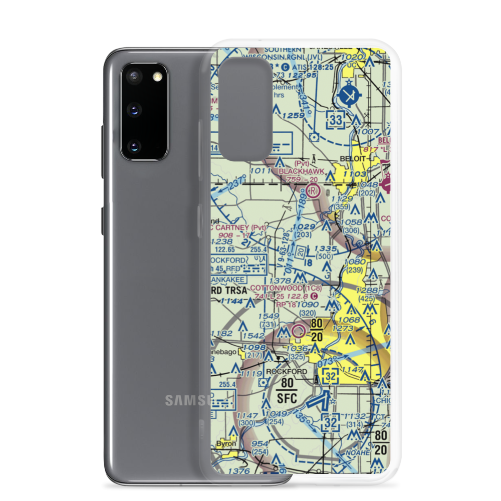 Severson Airport (LL79) VFR Sectional Samsung Case Samsung Galaxy S20 model shown