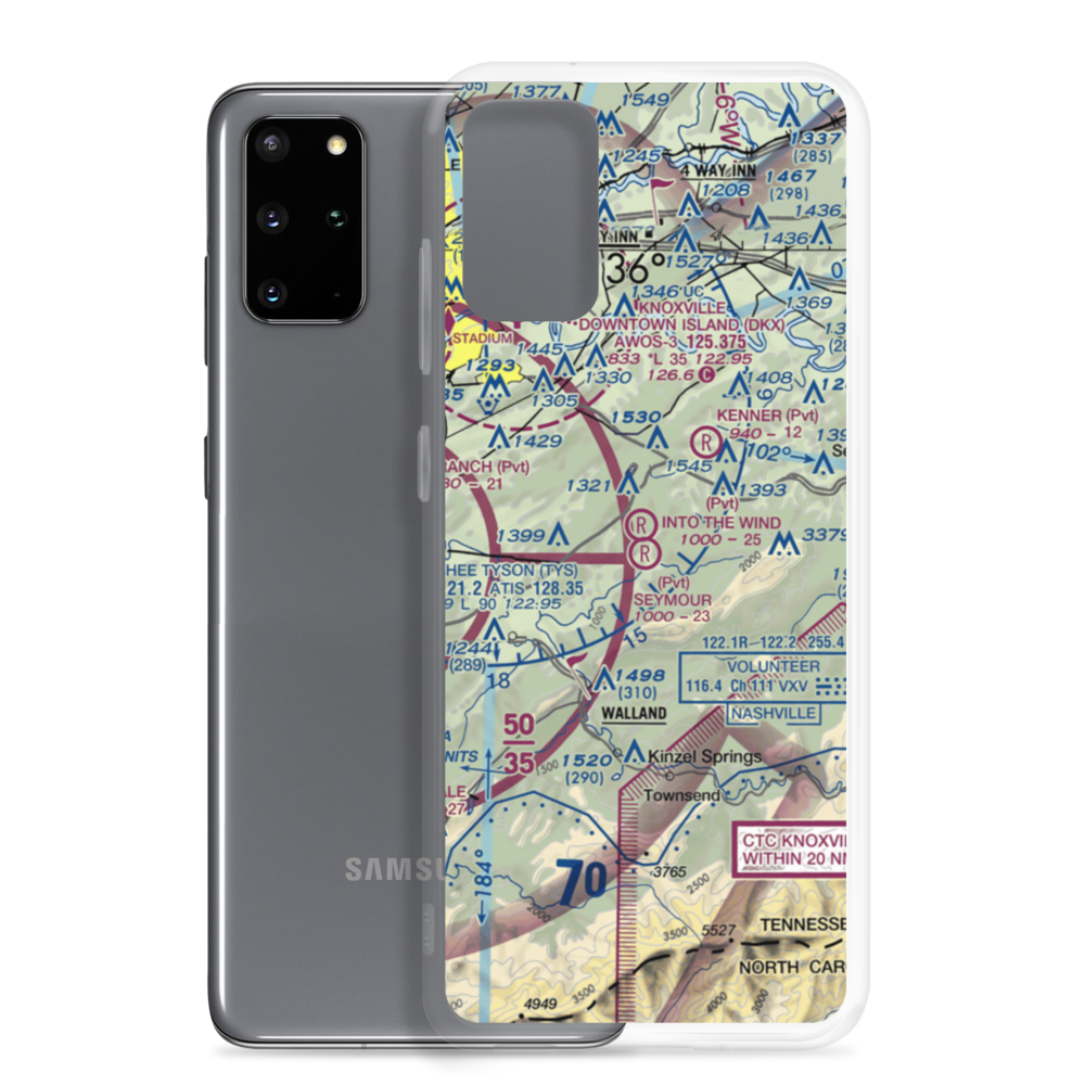 Seymour Air Park, Inc. Airport (TN20) VFR Sectional Samsung Case Samsung Galaxy S20 Plus model shown