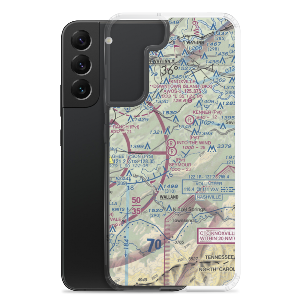Seymour Air Park, Inc. Airport (TN20) VFR Sectional Samsung Case Samsung Galaxy S22 Plus model shown