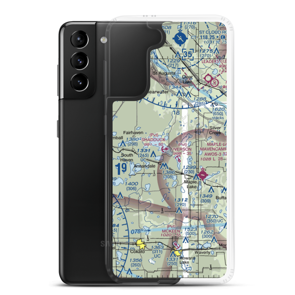 Shadduck Seaplane Base (3MN0) VFR Sectional Samsung Case Samsung Galaxy S21 Plus model shown