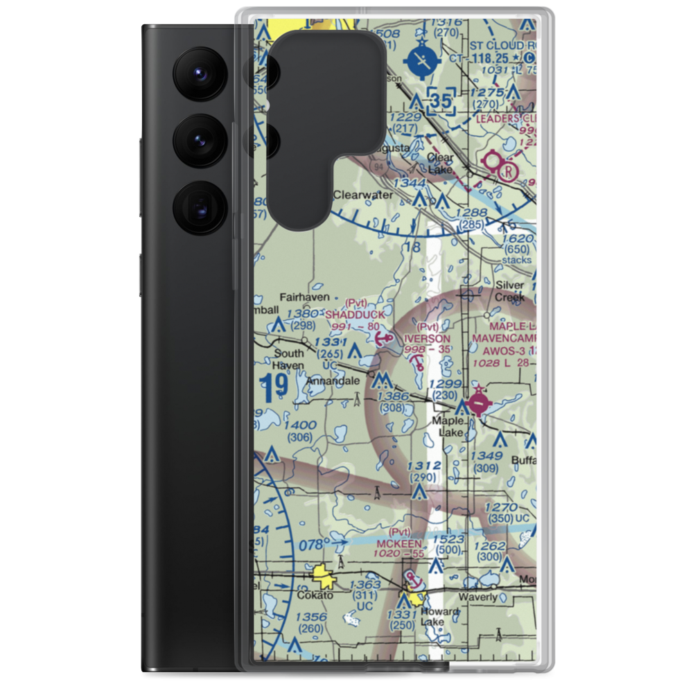 Shadduck Seaplane Base (3MN0) VFR Sectional Samsung Case Samsung Galaxy S22 Ultra model shown