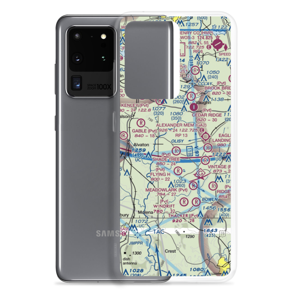 Shade Tree Airport (GA73) VFR Sectional Samsung Case Samsung Galaxy S20 Ultra model shown