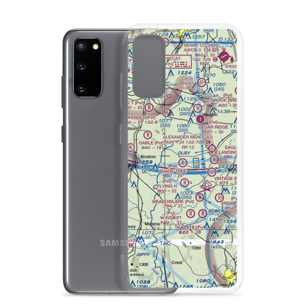 Shade Tree Airport (GA73) VFR Sectional Samsung Case Samsung Galaxy S20 model shown