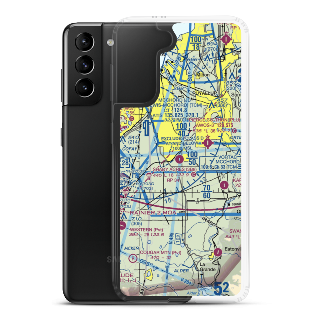 Shady Acres Airport (3B8) VFR Sectional Samsung Case Samsung Galaxy S21 Plus model shown