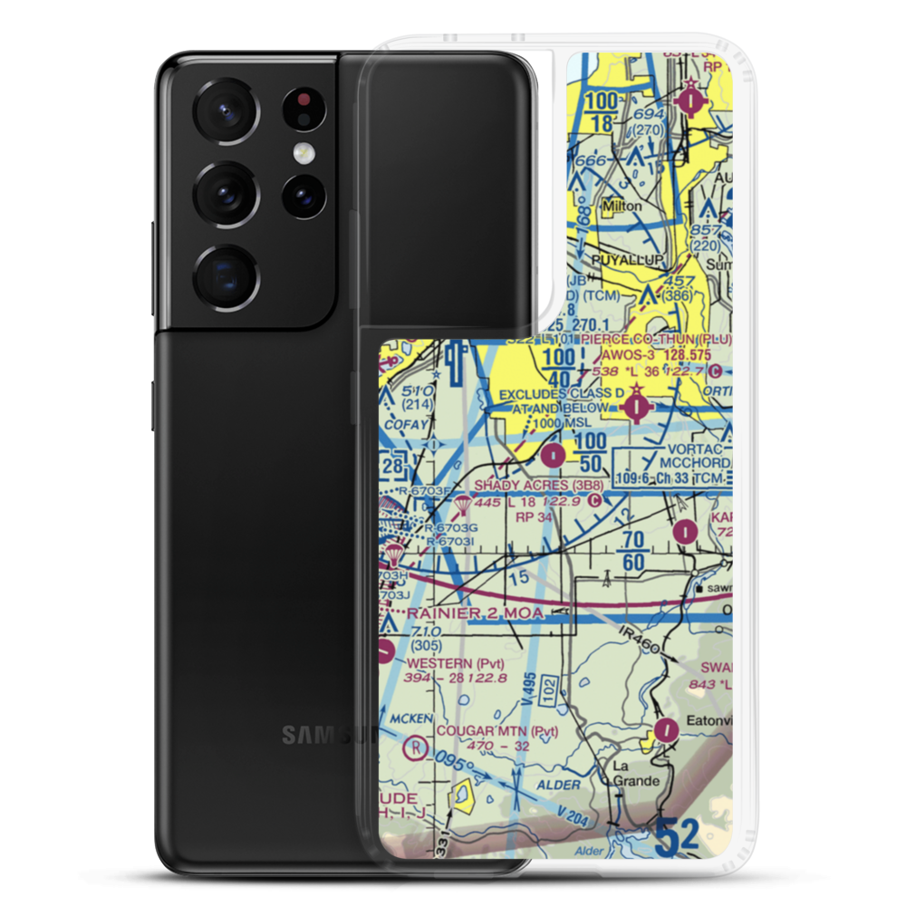 Shady Acres Airport (3B8) VFR Sectional Samsung Case Samsung Galaxy S21 Ultra model shown
