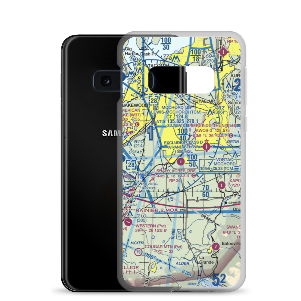 Shady Acres Airport (3B8) VFR Sectional Samsung Case Samsung Galaxy S10e model shown