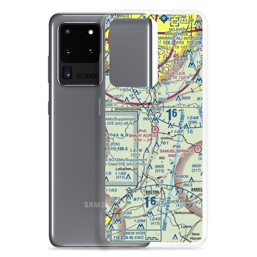 Shady Acres Airport (4KY8) VFR Sectional Samsung Case Samsung Galaxy S20 Ultra model shown