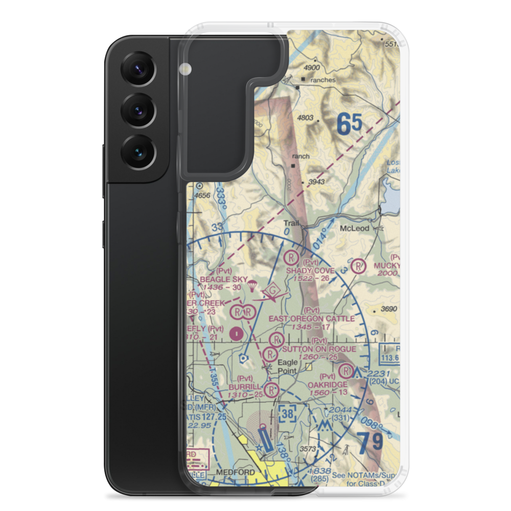 Shady Cove Airpark (OG31) VFR Sectional Samsung Case Samsung Galaxy S22 Plus model shown