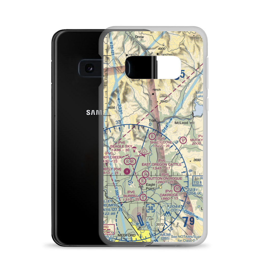 Shady Cove Airpark (OG31) VFR Sectional Samsung Case Samsung Galaxy S10e model shown