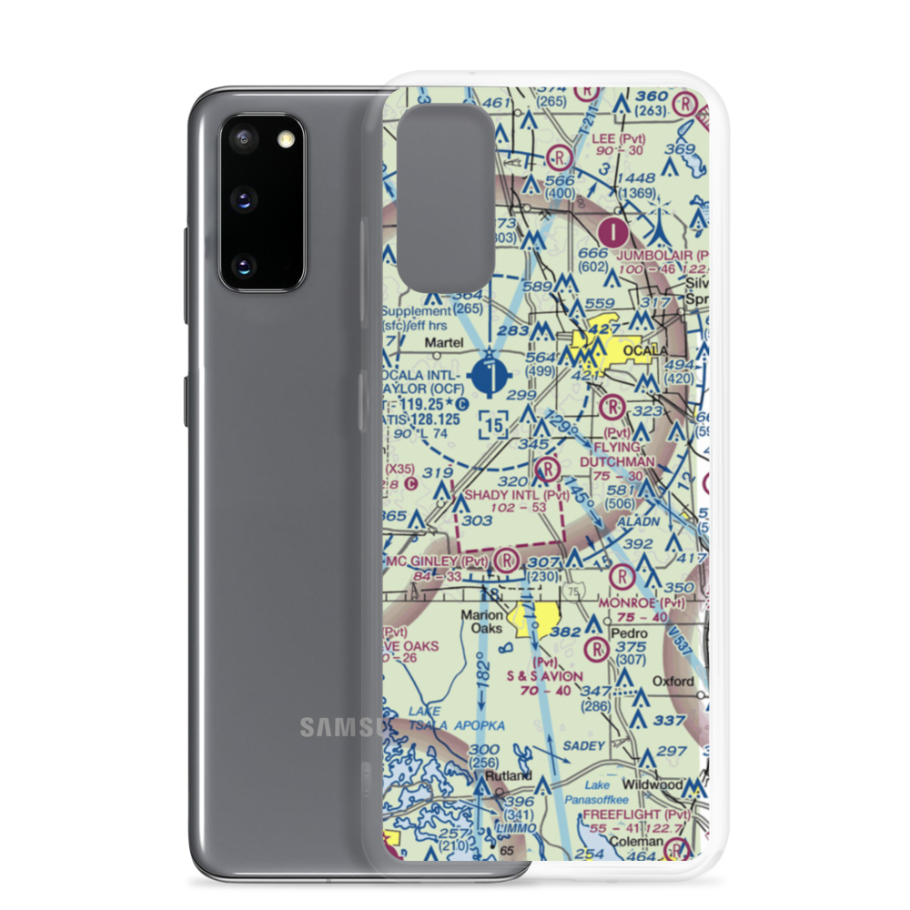 Shady International Airport (FA49) VFR Sectional Samsung Case Samsung Galaxy S20 model shown