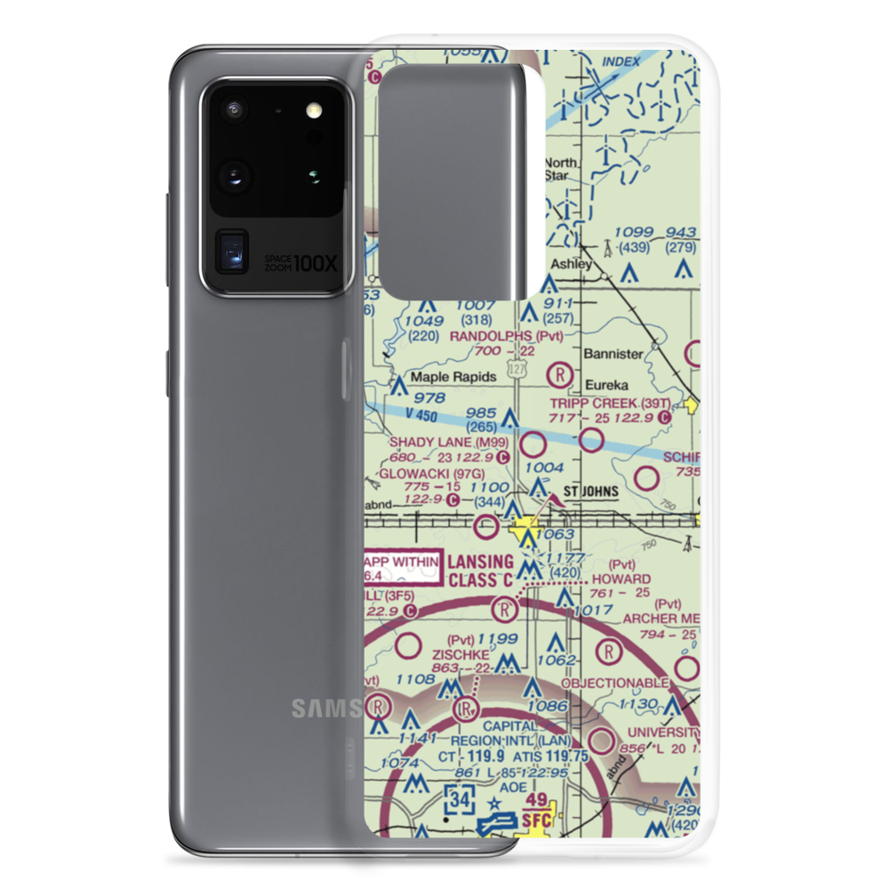 Shady Lane Airport (M99) VFR Sectional Samsung Case Samsung Galaxy S20 Ultra model shown