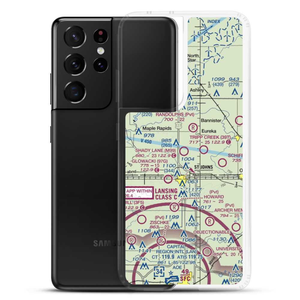 Shady Lane Airport (M99) VFR Sectional Samsung Case Samsung Galaxy S21 Ultra model shown