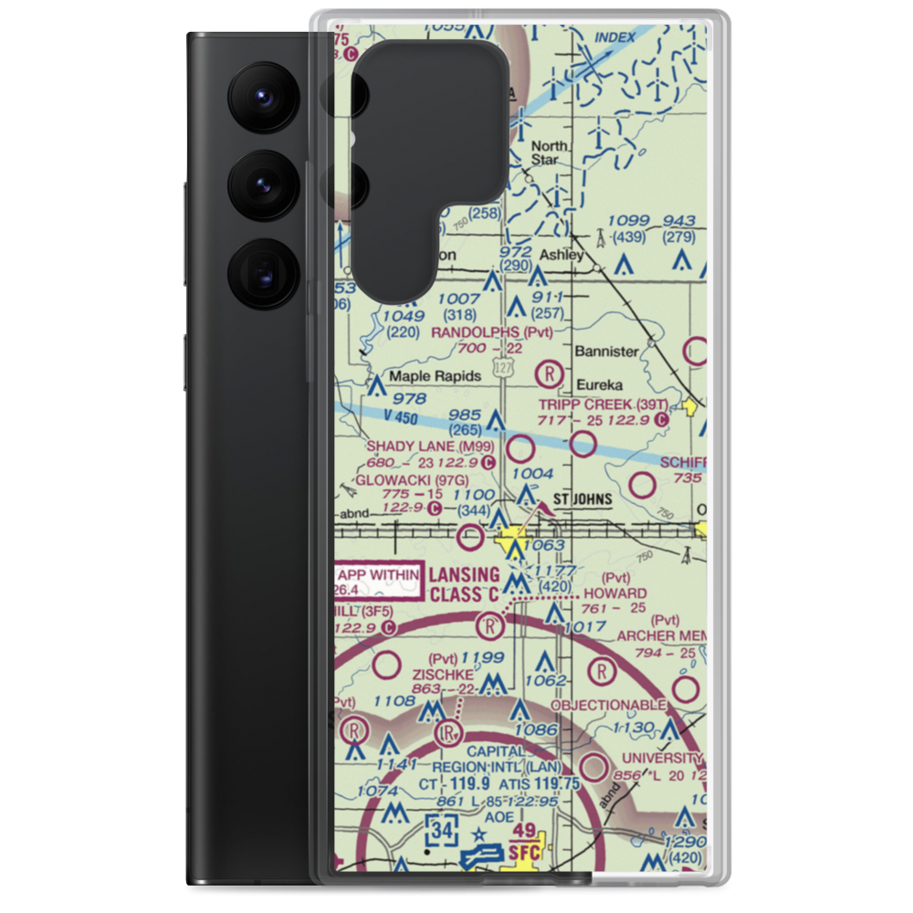 Shady Lane Airport (M99) VFR Sectional Samsung Case Samsung Galaxy S22 Ultra model shown