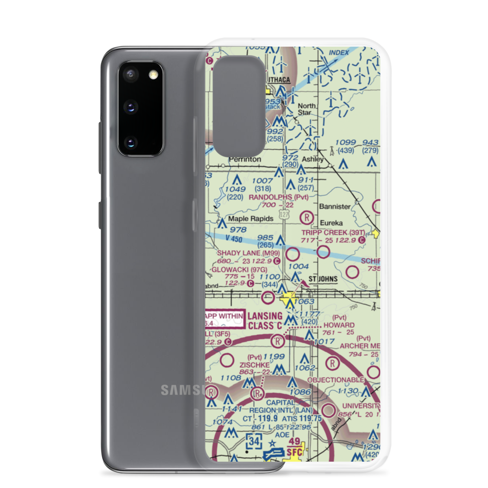 Shady Lane Airport (M99) VFR Sectional Samsung Case Samsung Galaxy S20 model shown
