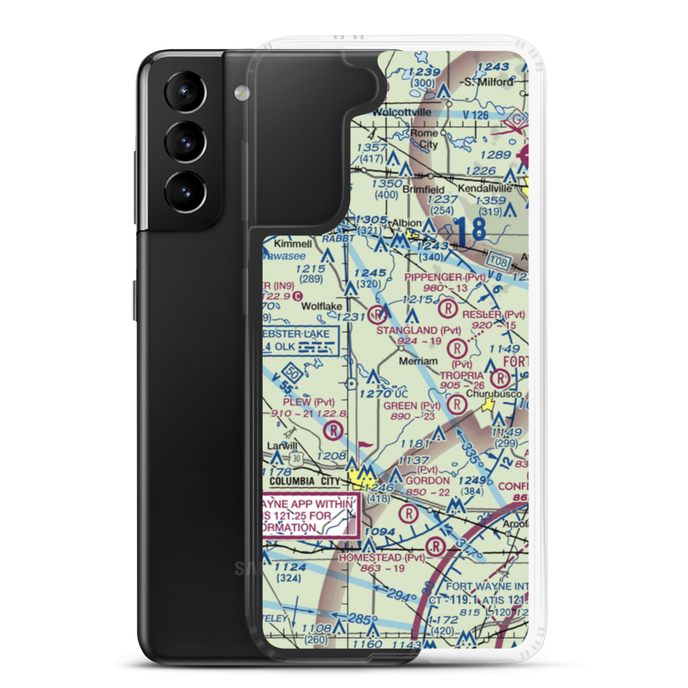Shaffer Airport (9II0) VFR Sectional Samsung Case Samsung Galaxy S21 Plus model shown