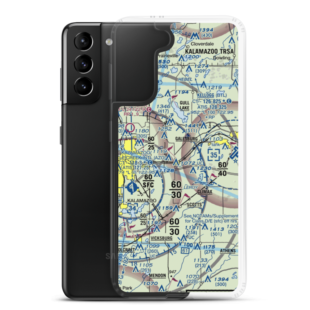 Shafter Airport (MI77) VFR Sectional Samsung Case Samsung Galaxy S21 Plus model shown