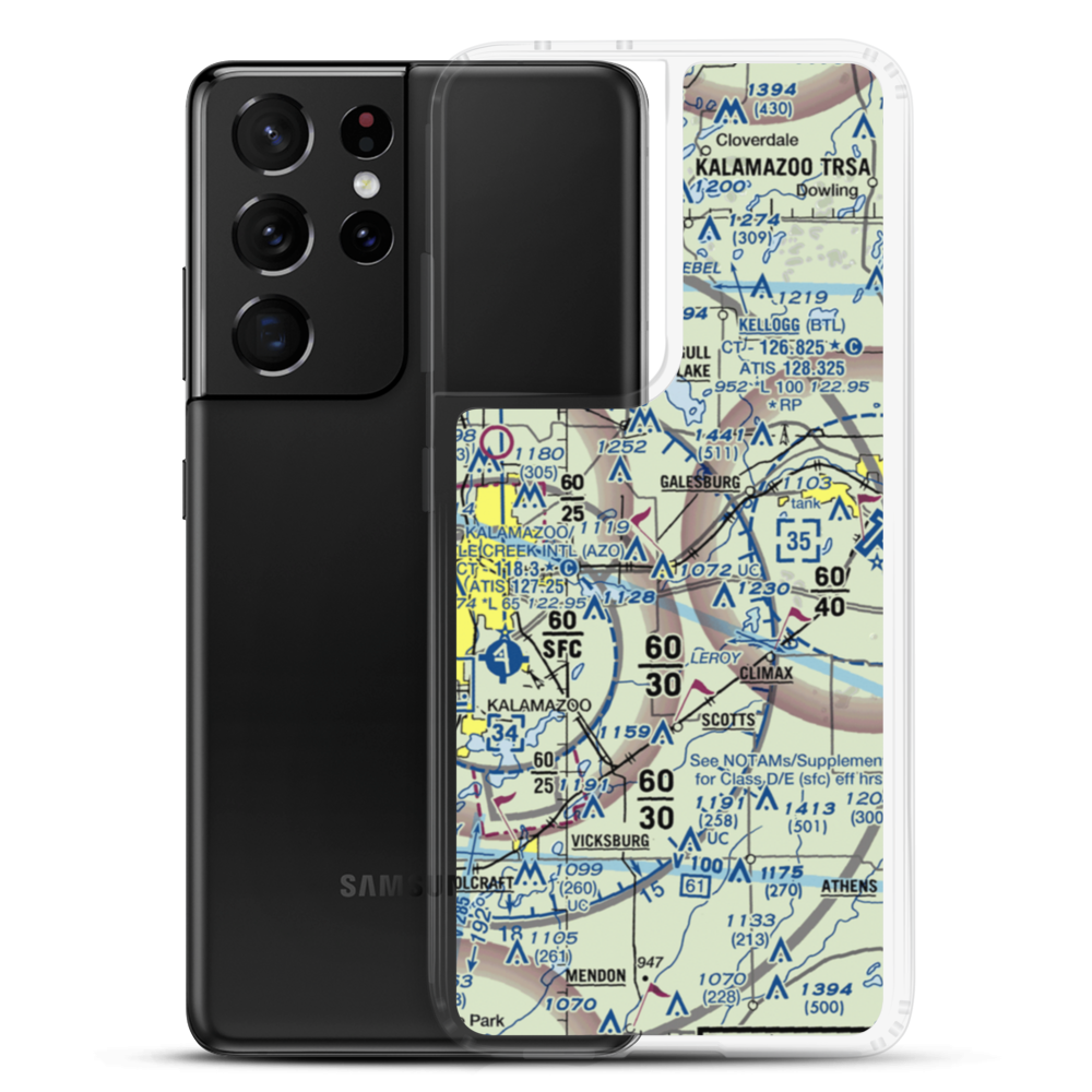Shafter Airport (MI77) VFR Sectional Samsung Case Samsung Galaxy S21 Ultra model shown