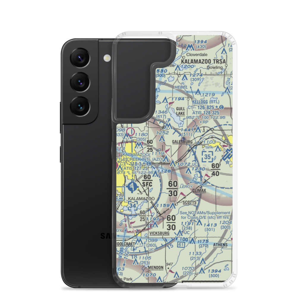 Shafter Airport (MI77) VFR Sectional Samsung Case Samsung Galaxy S22 model shown