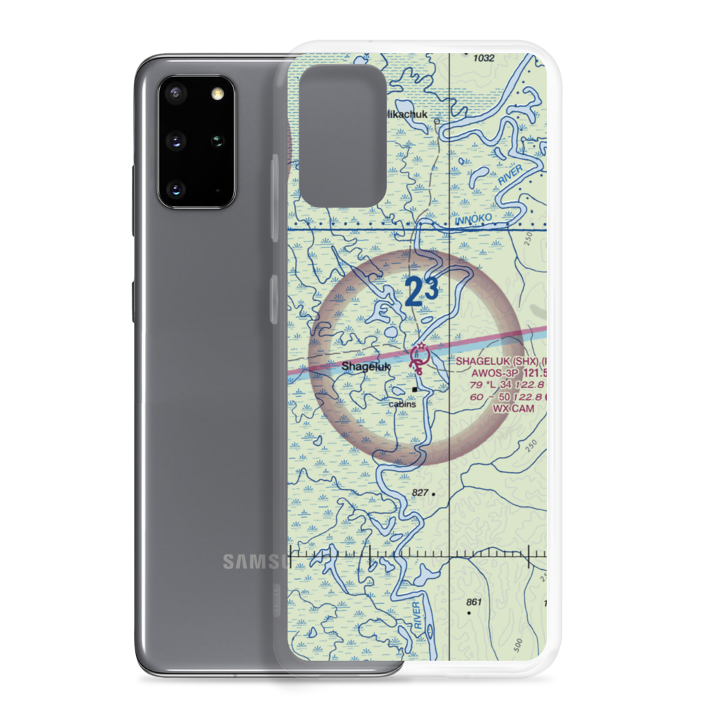 Shageluk Airport (SHX) VFR Sectional Samsung Case Samsung Galaxy S20 Plus model shown