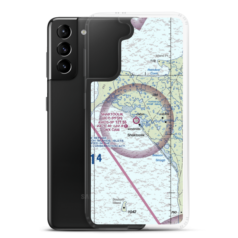 Shaktoolik Airport (2C7) VFR Sectional Samsung Case Samsung Galaxy S21 Plus model shown