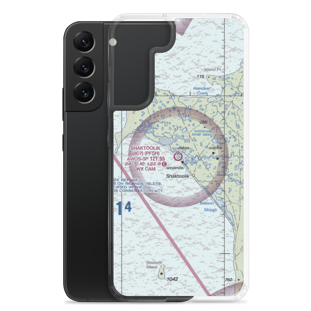 Shaktoolik Airport (2C7) VFR Sectional Samsung Case Samsung Galaxy S22 Plus model shown
