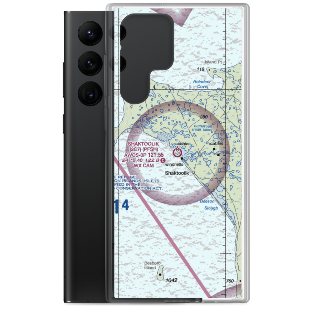 Shaktoolik Airport (2C7) VFR Sectional Samsung Case Samsung Galaxy S22 Ultra model shown