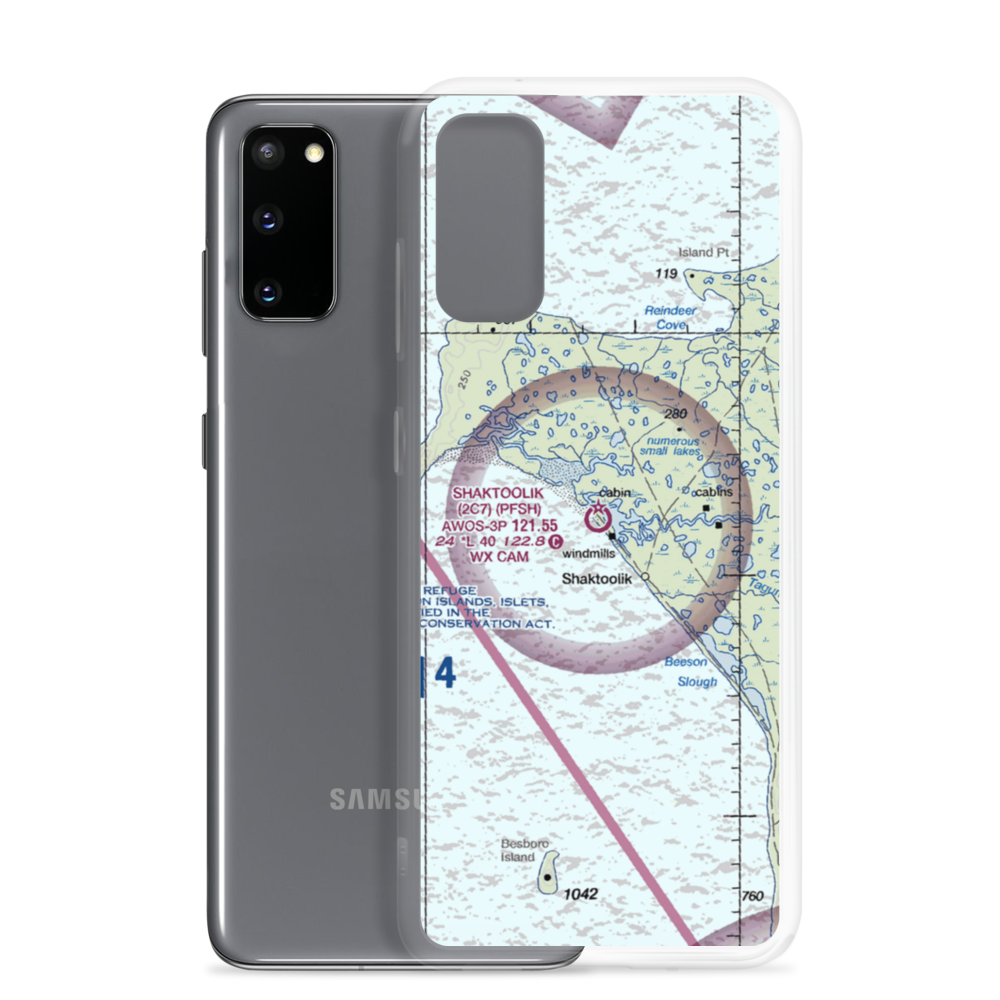 Shaktoolik Airport (2C7) VFR Sectional Samsung Case Samsung Galaxy S20 model shown