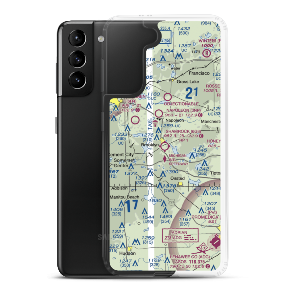Shamrock Field (6G8) VFR Sectional Samsung Case Samsung Galaxy S21 Plus model shown
