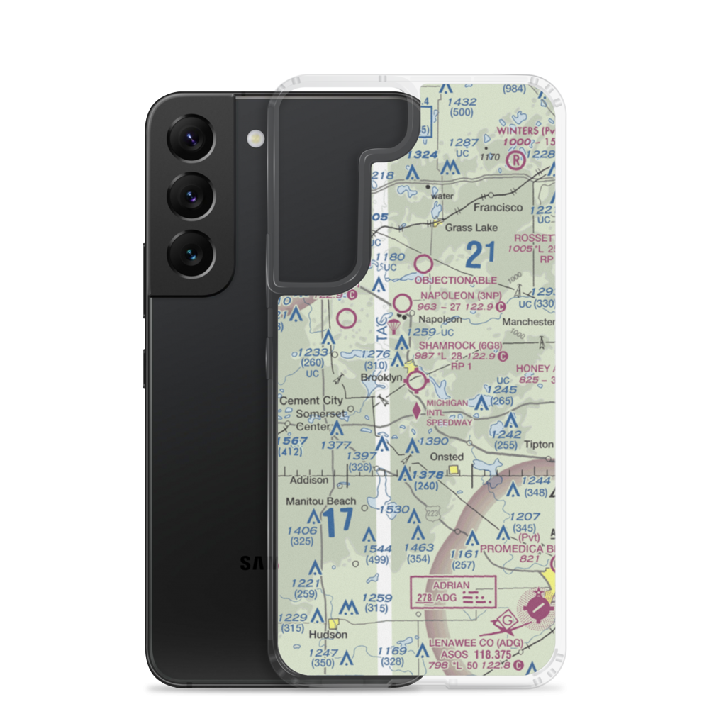 Shamrock Field (6G8) VFR Sectional Samsung Case Samsung Galaxy S22 model shown